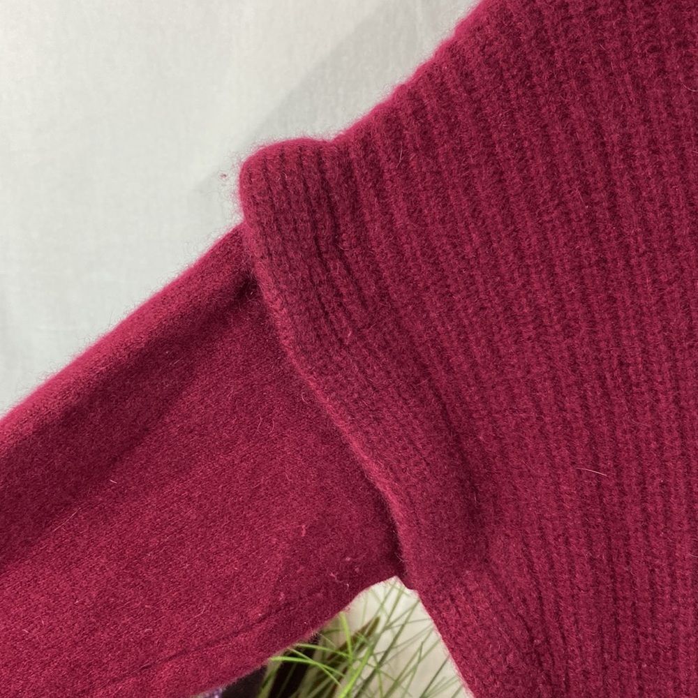 Design History 100% Cashmere Burgundy Red Drape Cowl Neck Vintage Sweater S - Picture 4 of 7